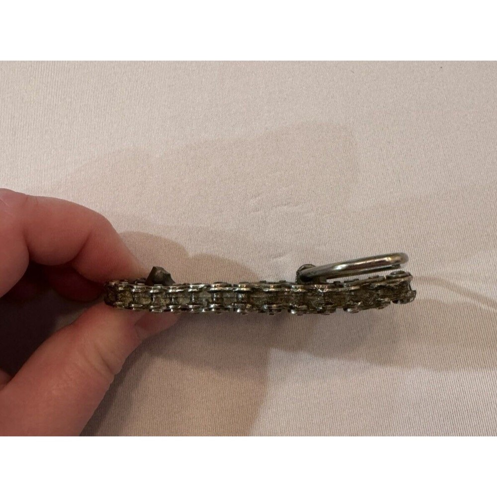 Vintage 1970’s Harley Davidson Motorcycle Chain Belt Buckle Metal - Picture 7 of 9